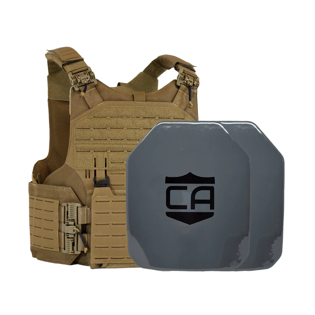 Caliber Armor AV2 Package with Modular Overt Defense (M.O.D.) Body Armor Plate Carrier -NIJ Level III+/RF2  - Image 3