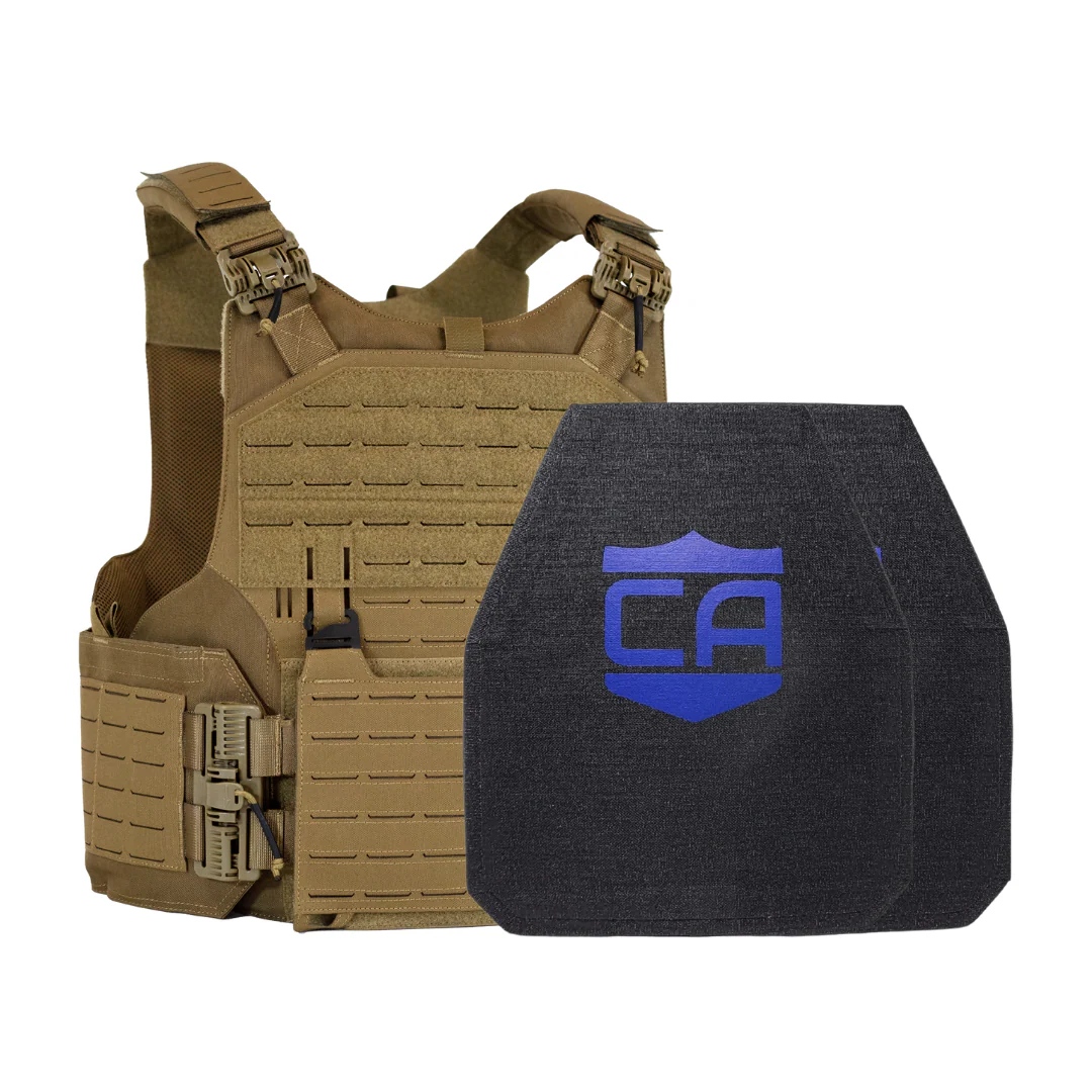 Caliber Armor NIJ Certified Level IV Body Armor Package with Modular Overt Defense (M.O.D.) Plate Carrier 