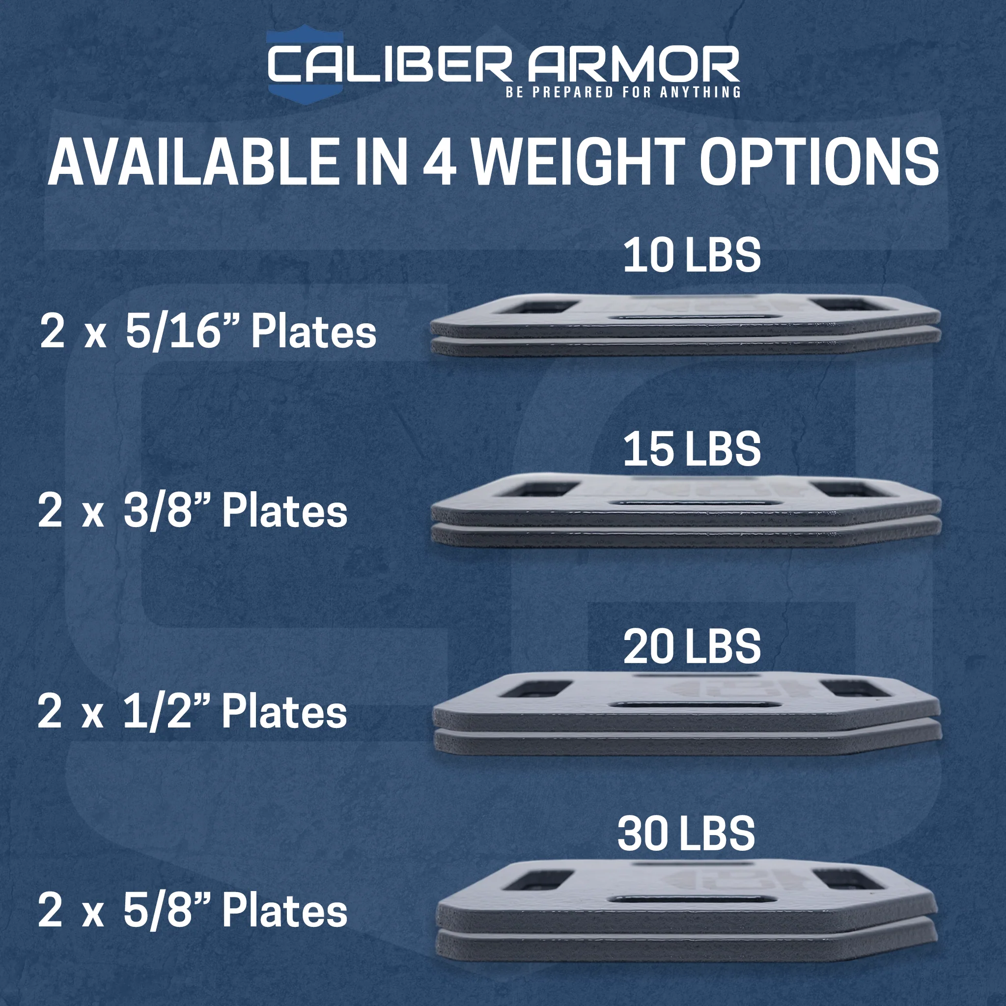 Caliber Armor Weighted Training Plates – Sold in Pairs | 5 lb, 7.5 lb, 10 lb, 15 lb Fitness Plate Options - Image 2